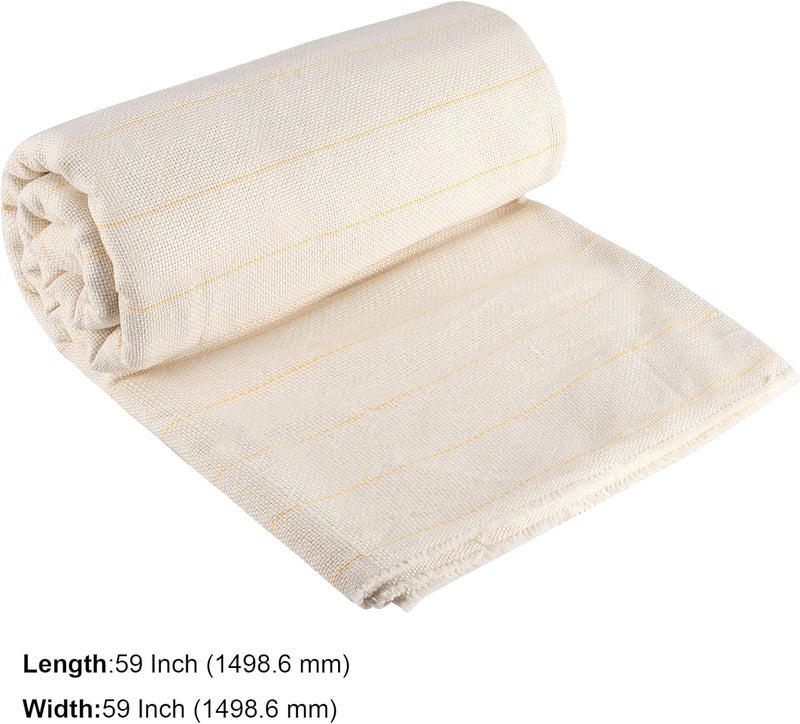 PINGEUI 2 Pieces 59 x 59 Inch Tufting Cloth with Marked Lines, Large Size Punch Needle Monk’s Cloth, Primary Rug Backing Fabric for Embroidery, Handmade, DIY Craft - Image 2